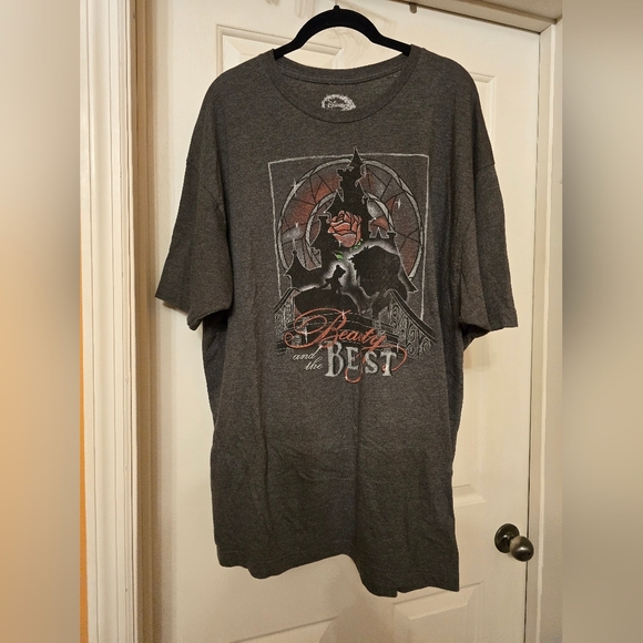 Disney Beauty and the Beast Gray T-Shirt - Picture 1 of 5